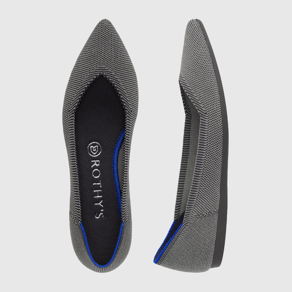 Rothy's The Point Flats in Cloud Grey size 9